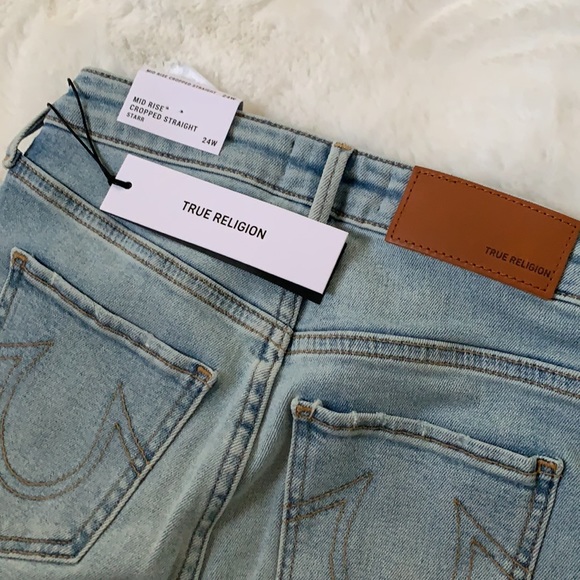 True religion mid rise cropped straight jeans - Picture 3 of 3